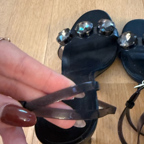 Zara Black Sandals with Crystal Embellishments - Picture 7 of 7